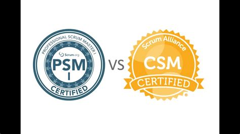 difference between csm and psm certification